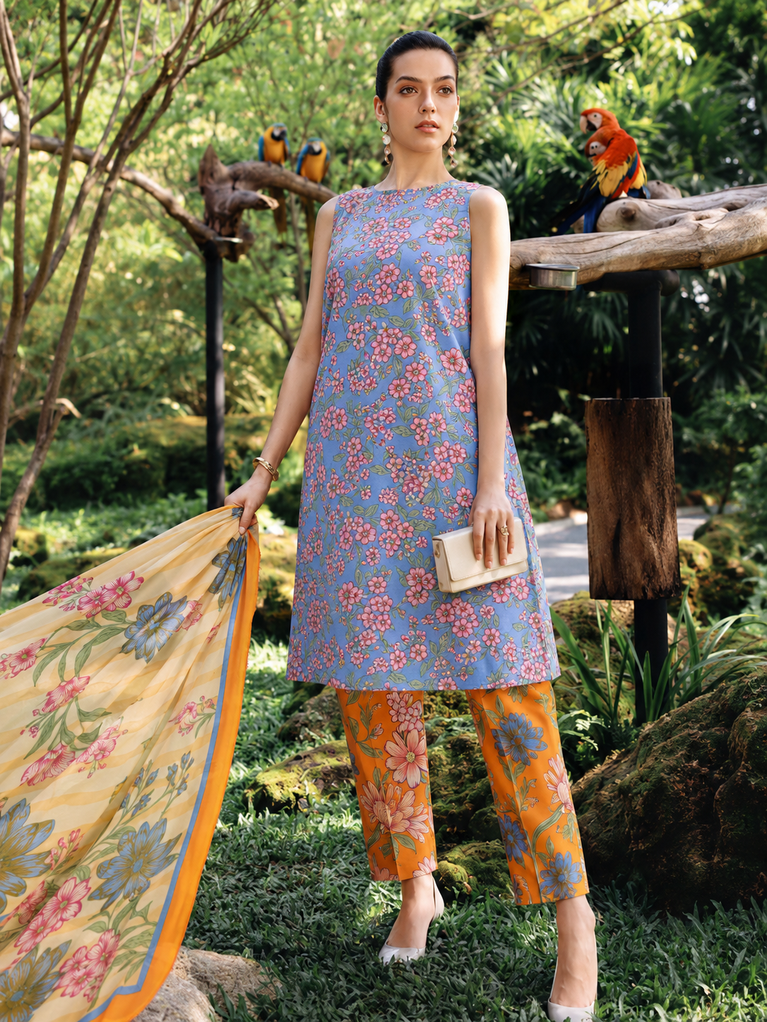 Maria B Lawn Digital Printed 3 Piece | MB191