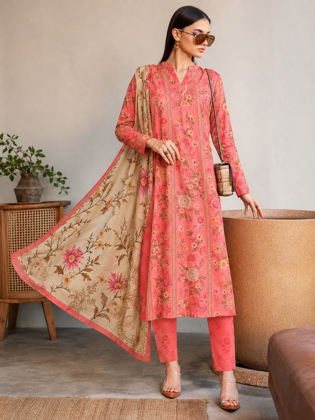 Maria B Lawn Digital Printed 3 Piece | MB194