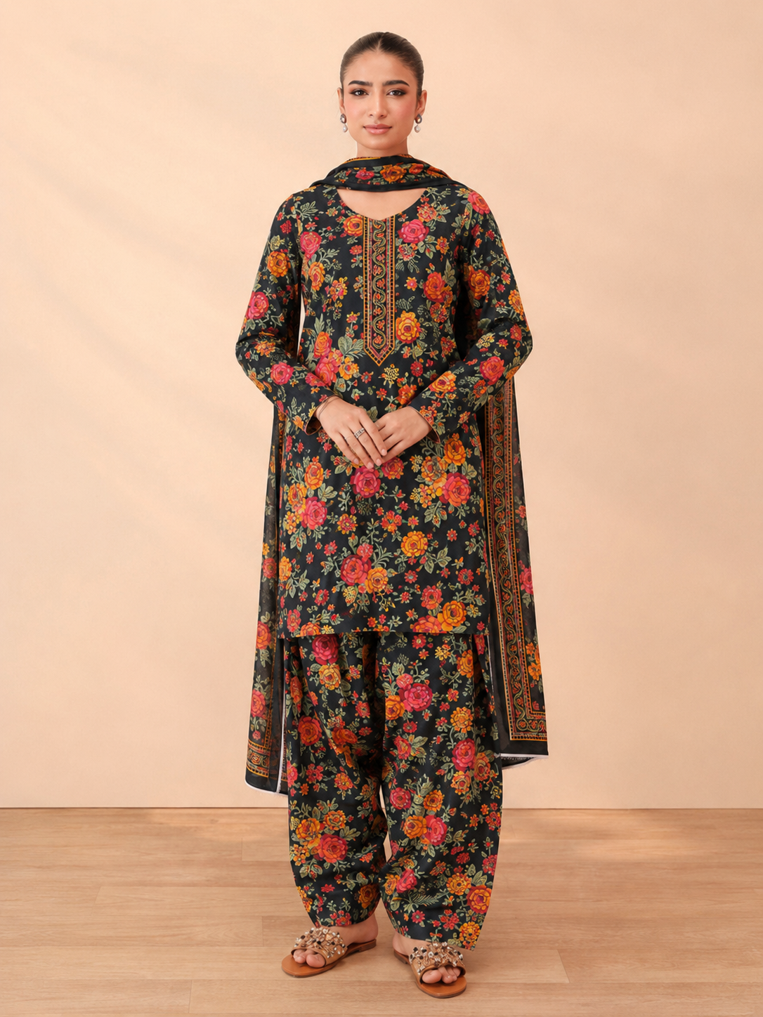 Maria B Lawn Digital Printed 3 Piece | MB193