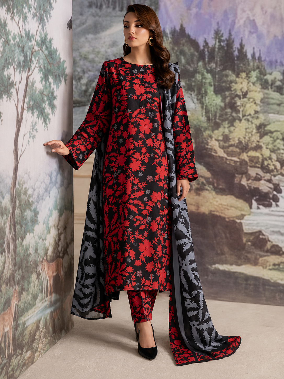 Maria B Lawn Digital Printed 3 Piece | MB192