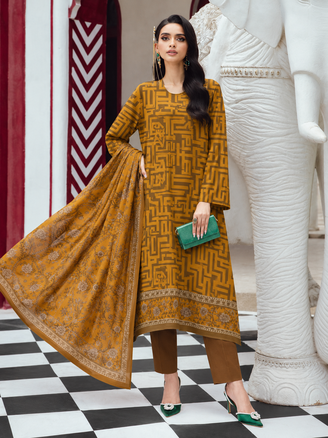 Maria B Lawn Digital Printed 3 Piece | MB197