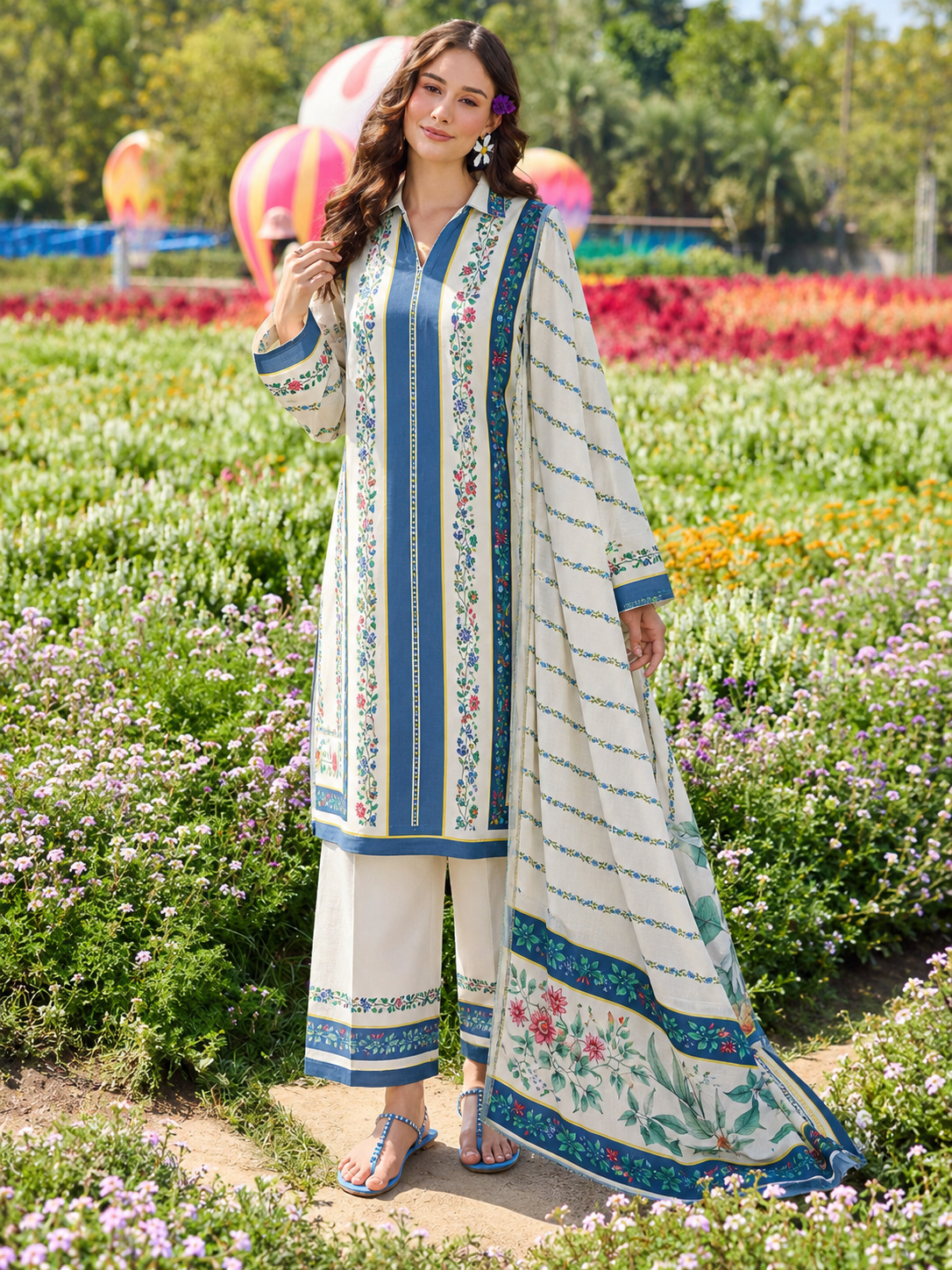 Farasha Lawn Digital Printed 3 Piece | FA108