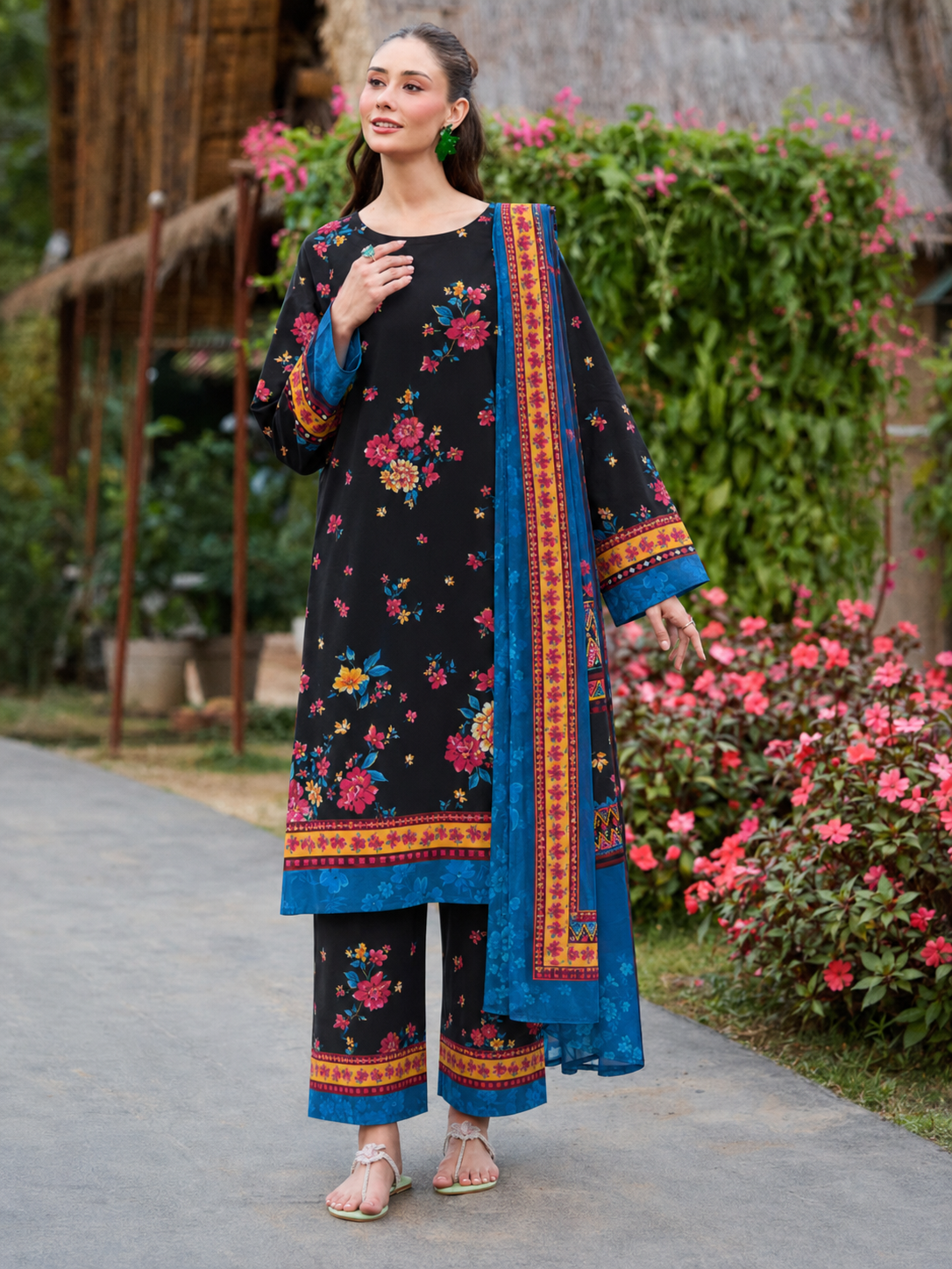 Farasha Lawn Digital Printed 3 Piece | FA109