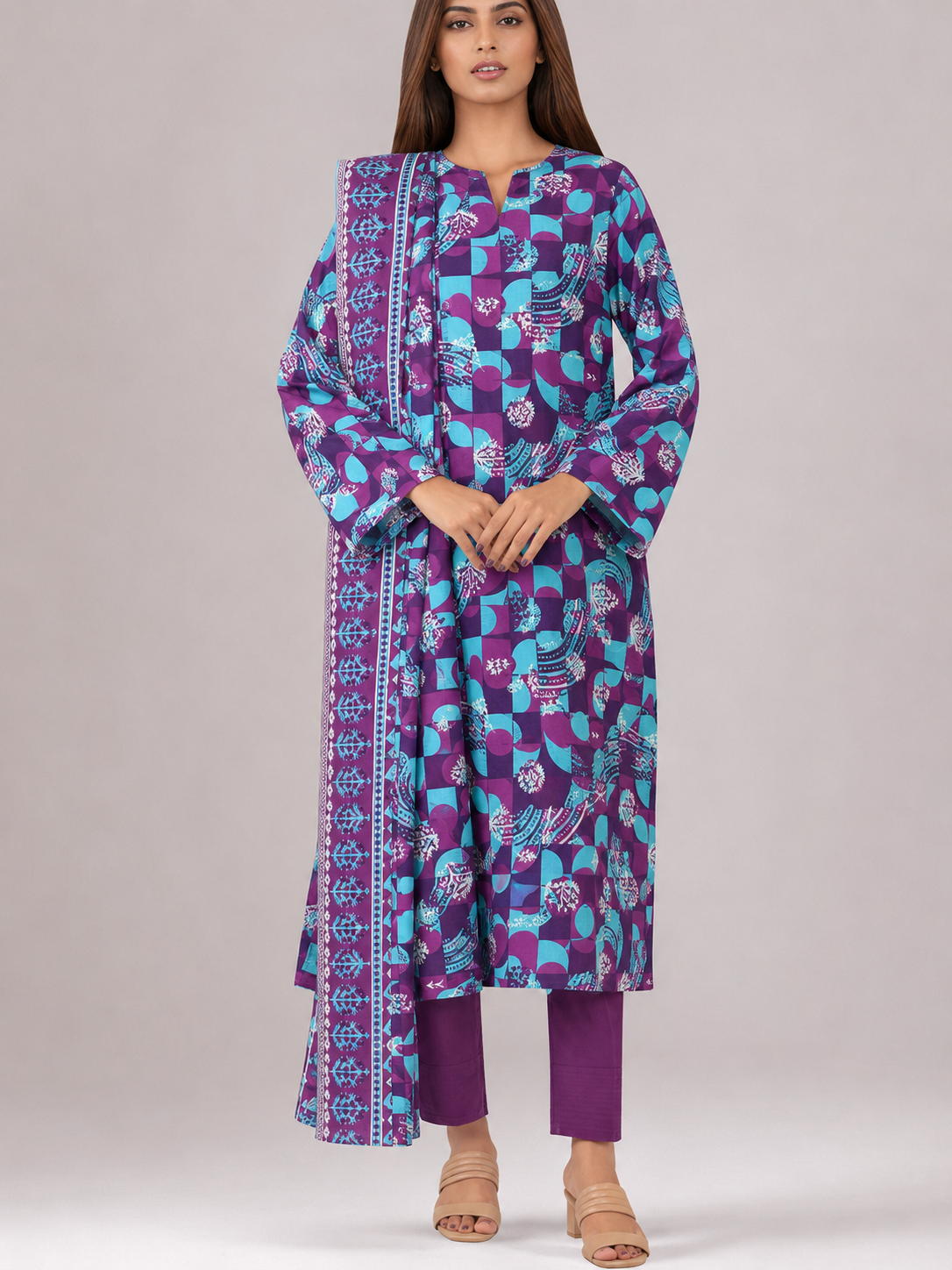 Saya Lawn Digital Printed 3 Piece | AY104