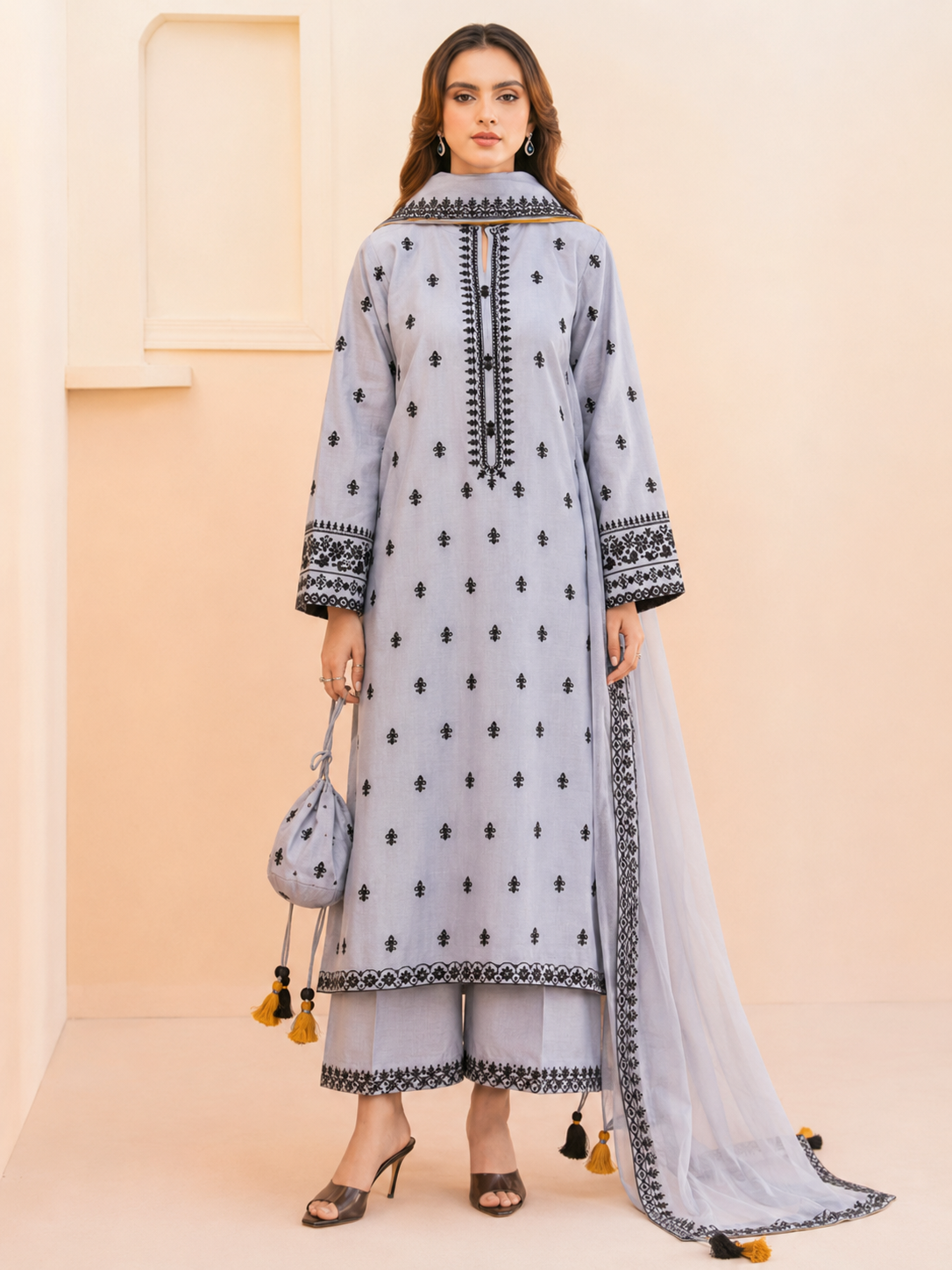 Garnet Lawn Embroidered 3 Piece | GR101