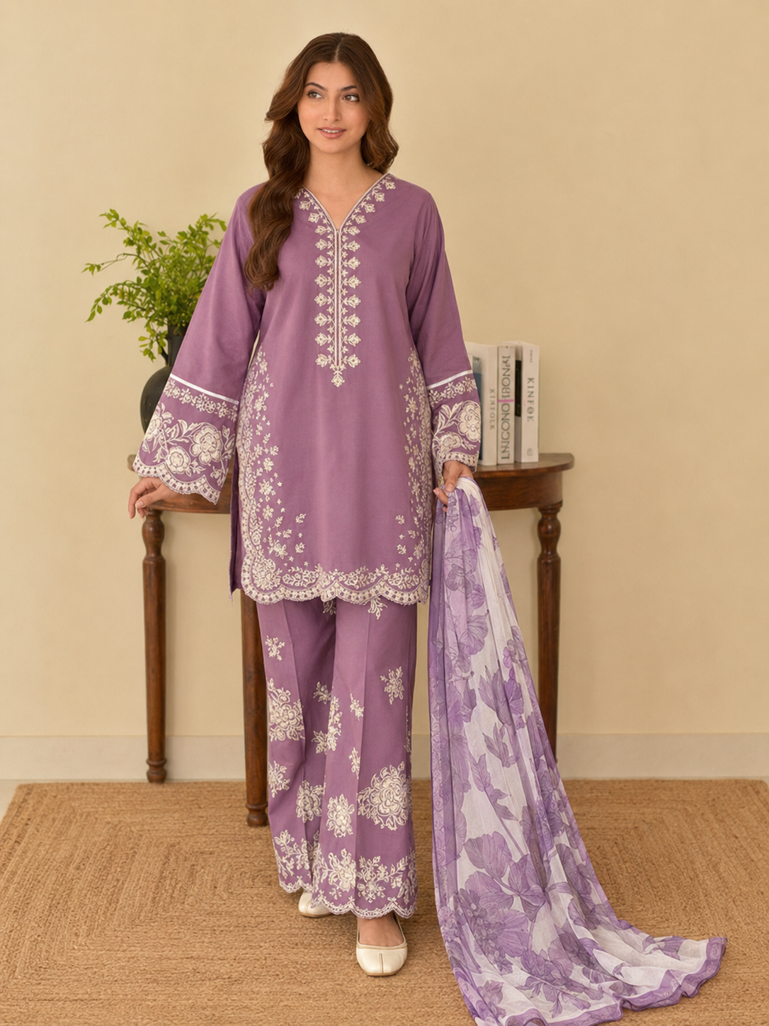 Zara Lawn Embroidered 3 Piece | ZR904