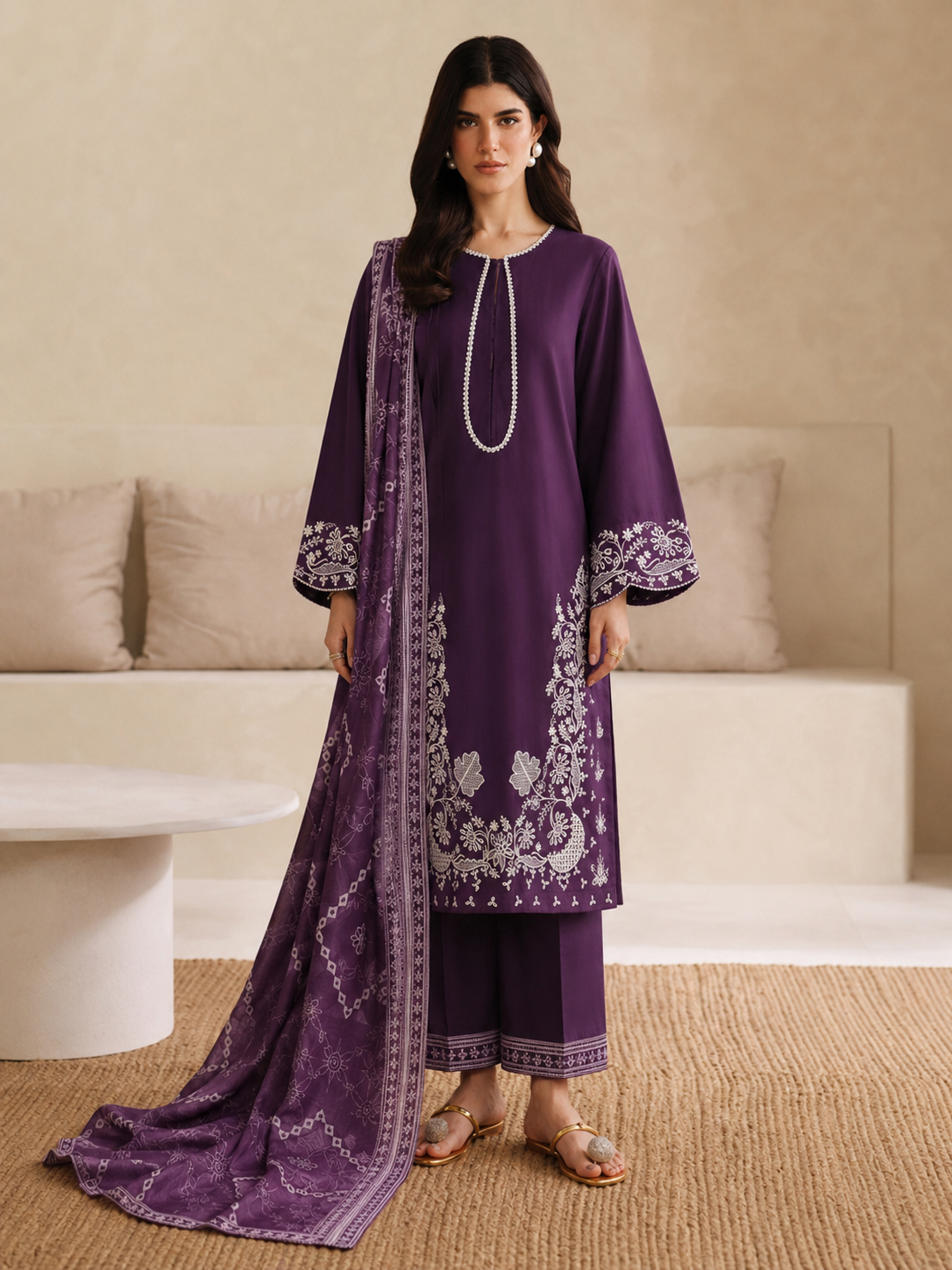Garnet Lawn Embroidered 3 Piece | GR100