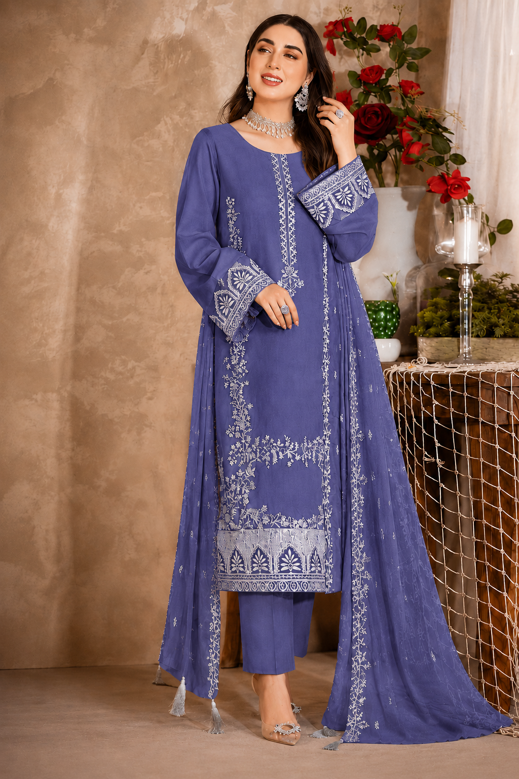 Zara Lawn Embroidered 3 Piece | ZR905