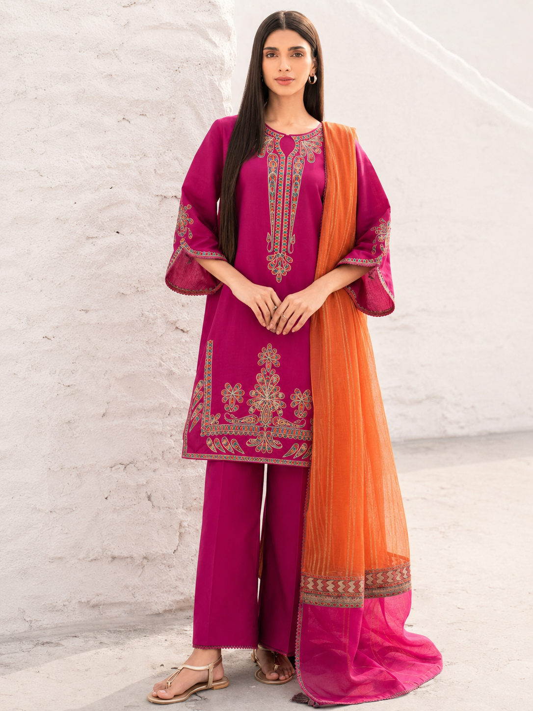 Batik Lawn Embroidered 3 Piece | BK214