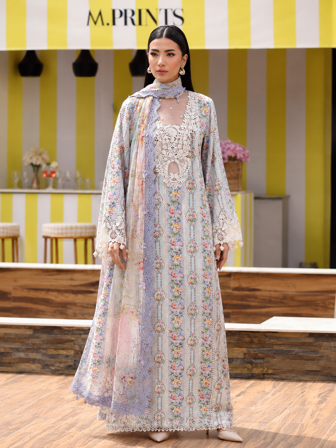 Maria B Lawn Embroidered 3 Piece | MB208