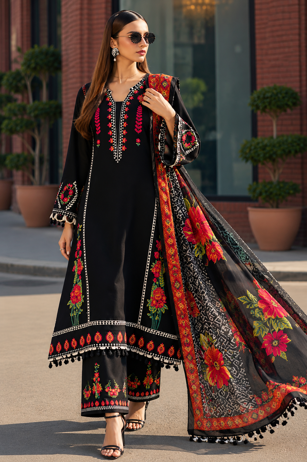 Charizma Lawn Embroidered 3 Piece | CZ106
