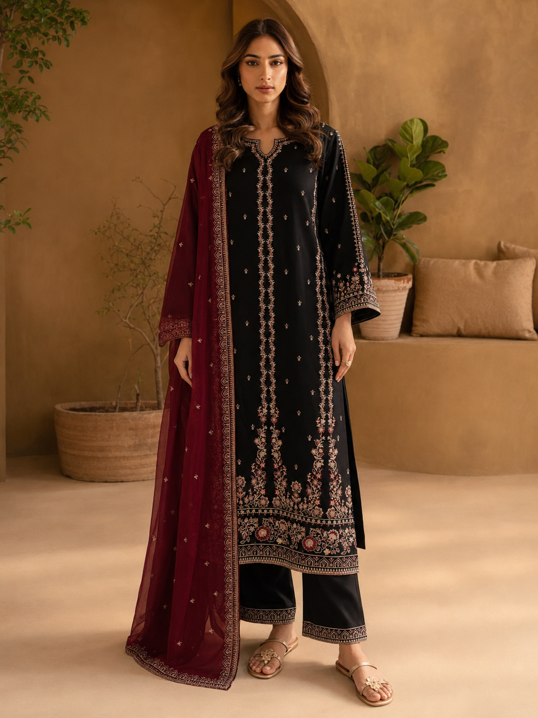 Batik Lawn Embroidered 3 Piece | BK220