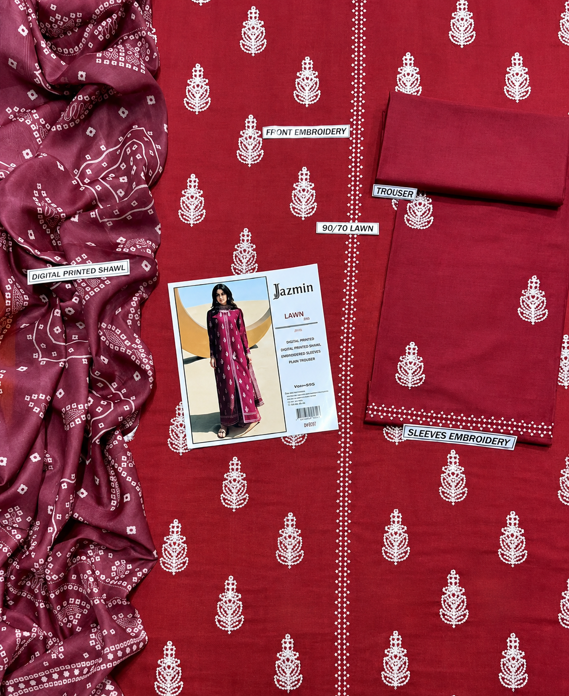 Urge Lawn Embroidered 3 Piece | UG252