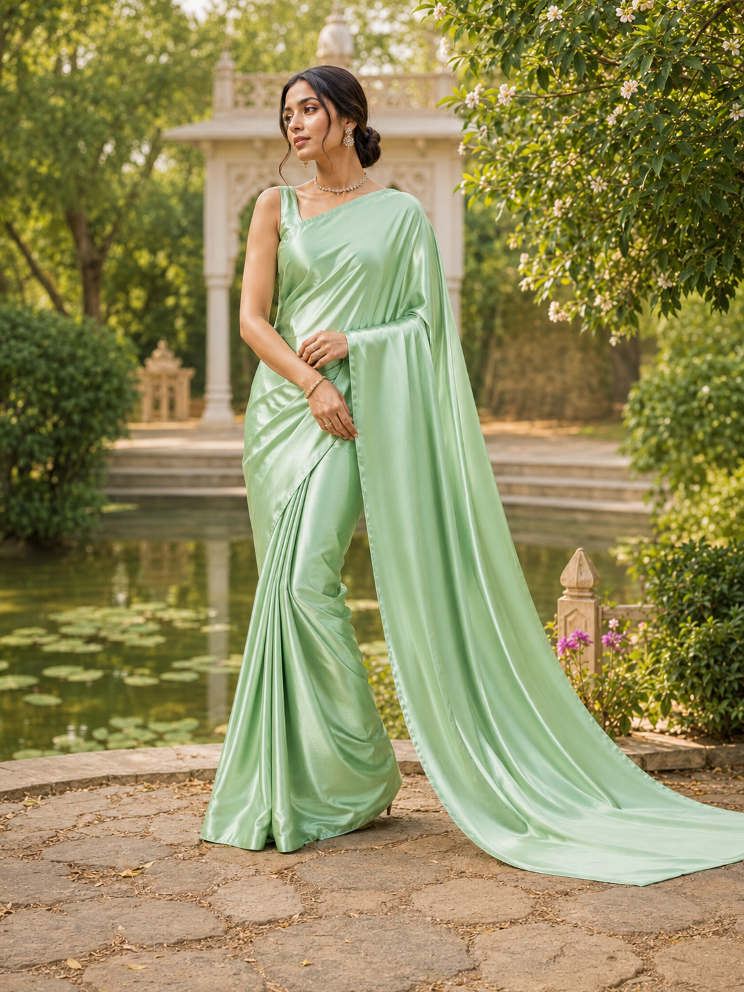 Bareeze Shamooz Silk Digital Printed Sari | BZ727