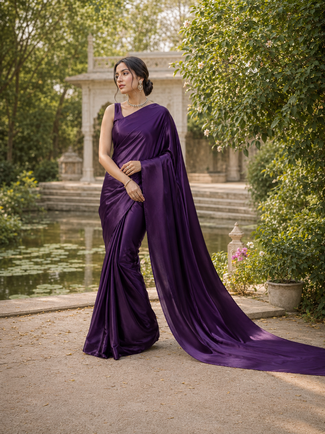 Bareeze Shamooz Silk Digital Printed Sari | BZ729