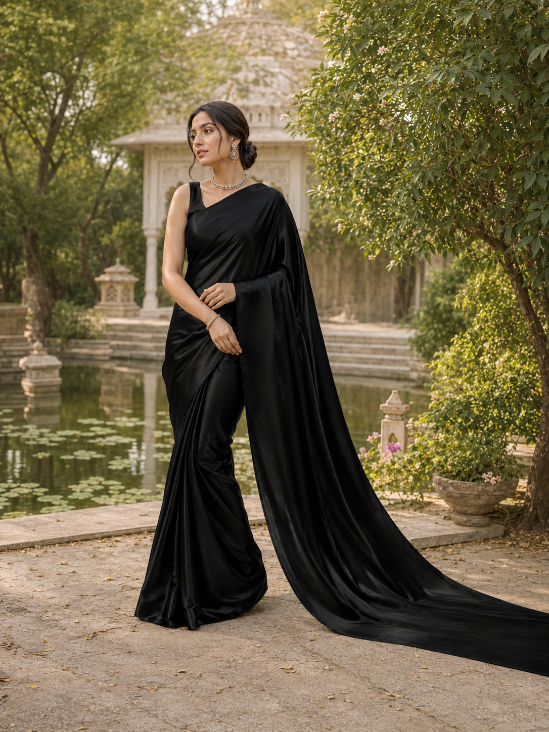 Bareeze Shamooz Silk Digital Printed Sari | BZ728