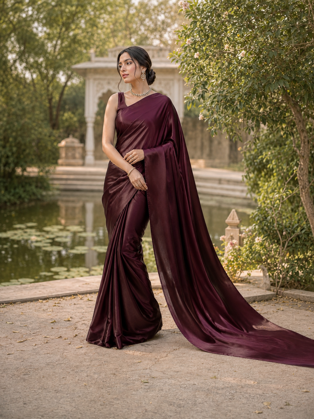 Bareeze Shamooz Silk Digital Printed Sari | BZ730