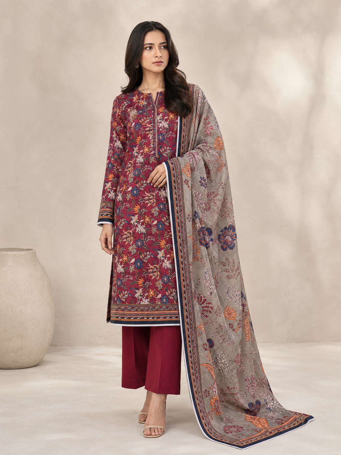 Sapphire Lawn Digital Printed 3 Piece | SP126