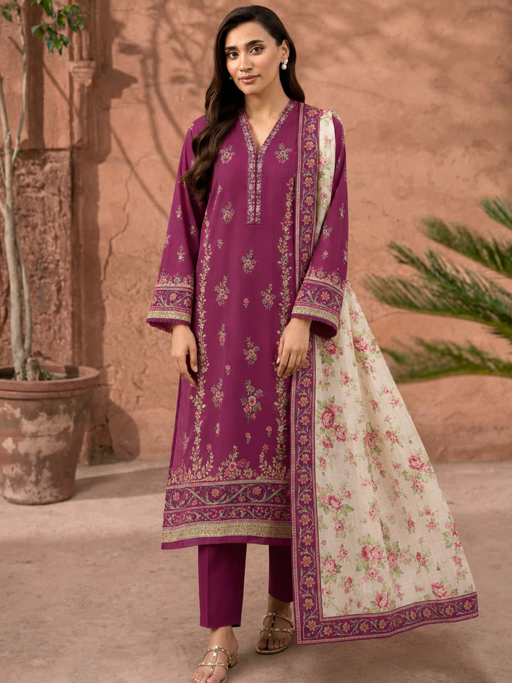 Mausummery Lawn Digital Printed 3 Piece | MY108