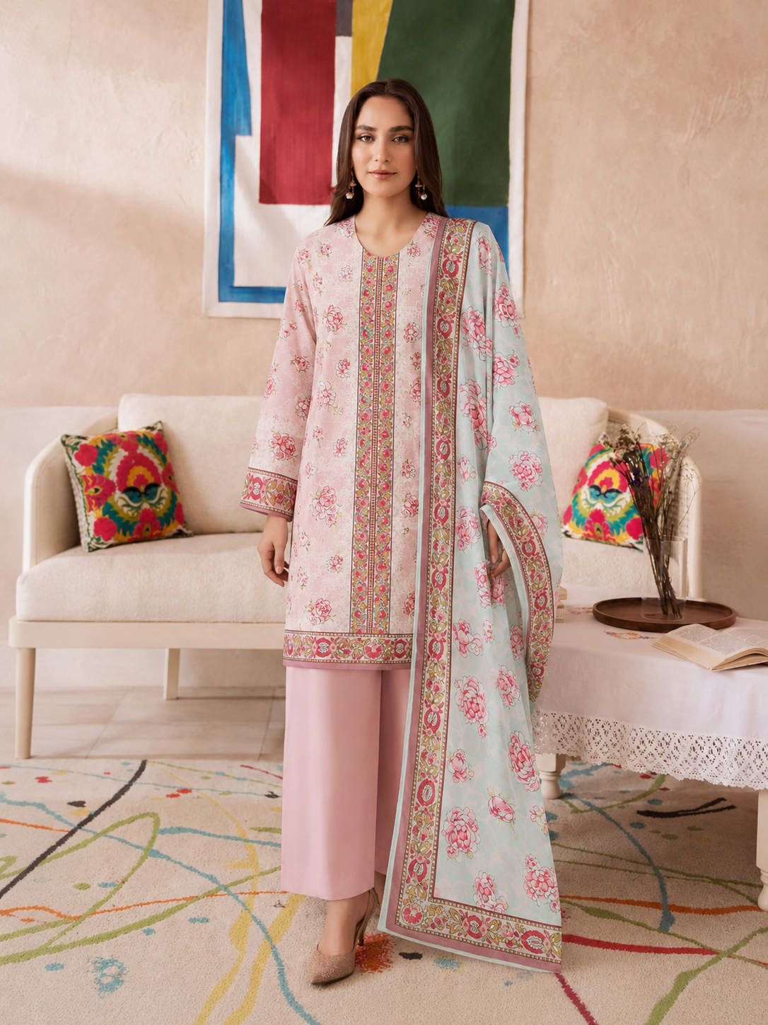 Mausummery Lawn Digital Printed 3 Piece | MY107