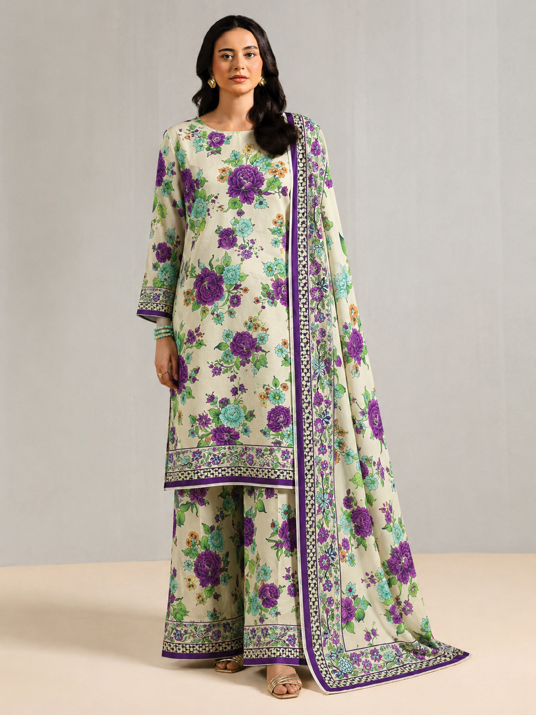 Gull Jee Lawn Digital Printed 3 Piece | GJ106