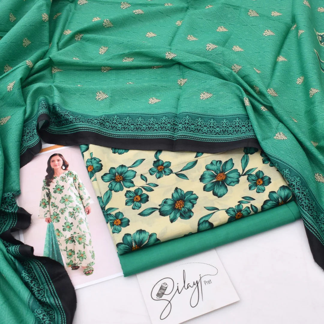 Silayi Pret Lawn Digital Printed 3 Piece | ST410