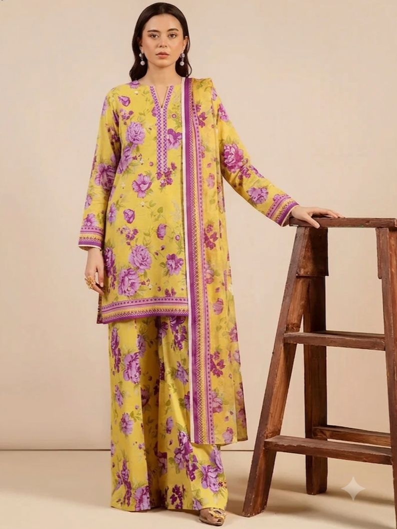 Gull Jee Lawn Digital Printed 3 Piece | GJ112