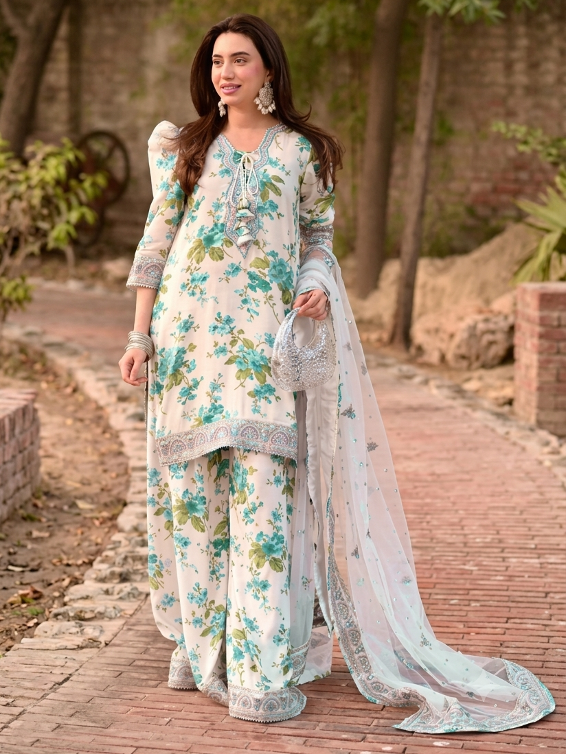 Aneela Lawn Embroidered 3 Piece | AN167