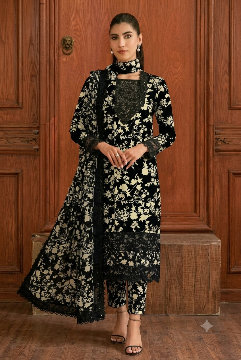 Aneela Lawn Embroidered 3 Piece | AN181