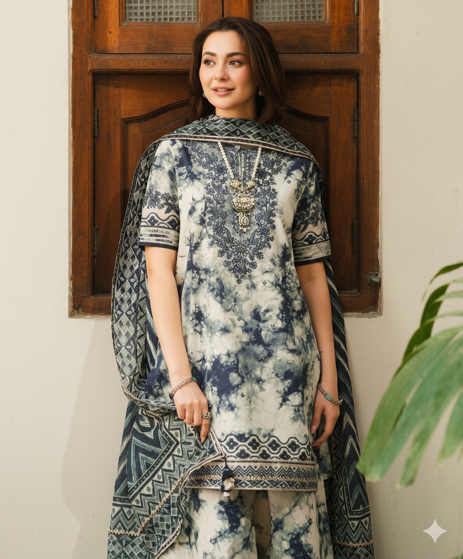 Sapphire Lawn Embroidered 3 Piece | SP115