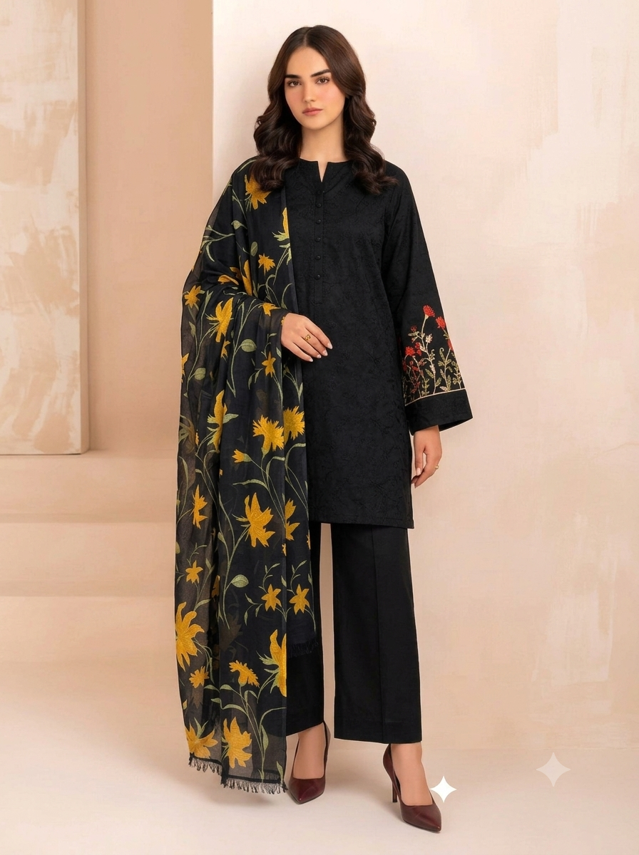 Baroque Lawn Embroidered 3 Piece | BQ133
