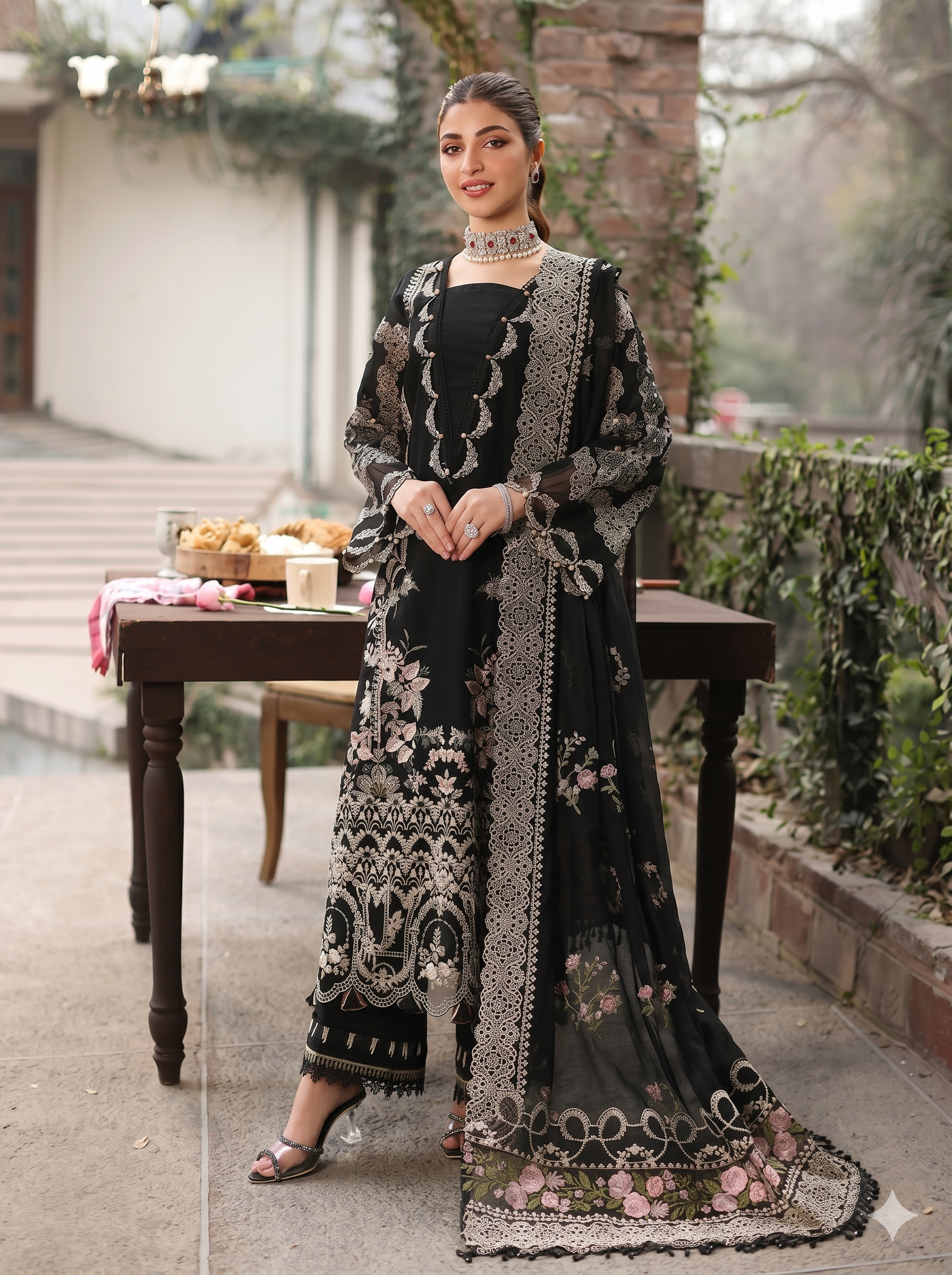 Kahf Lawn Embroidered 3 Piece | KF102