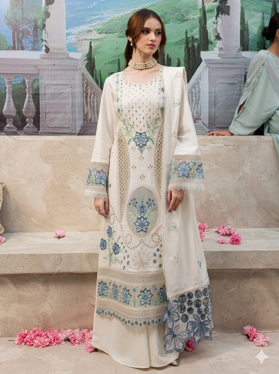 Sana Safinaz Lawn Embroidered 3 Piece | SZ100