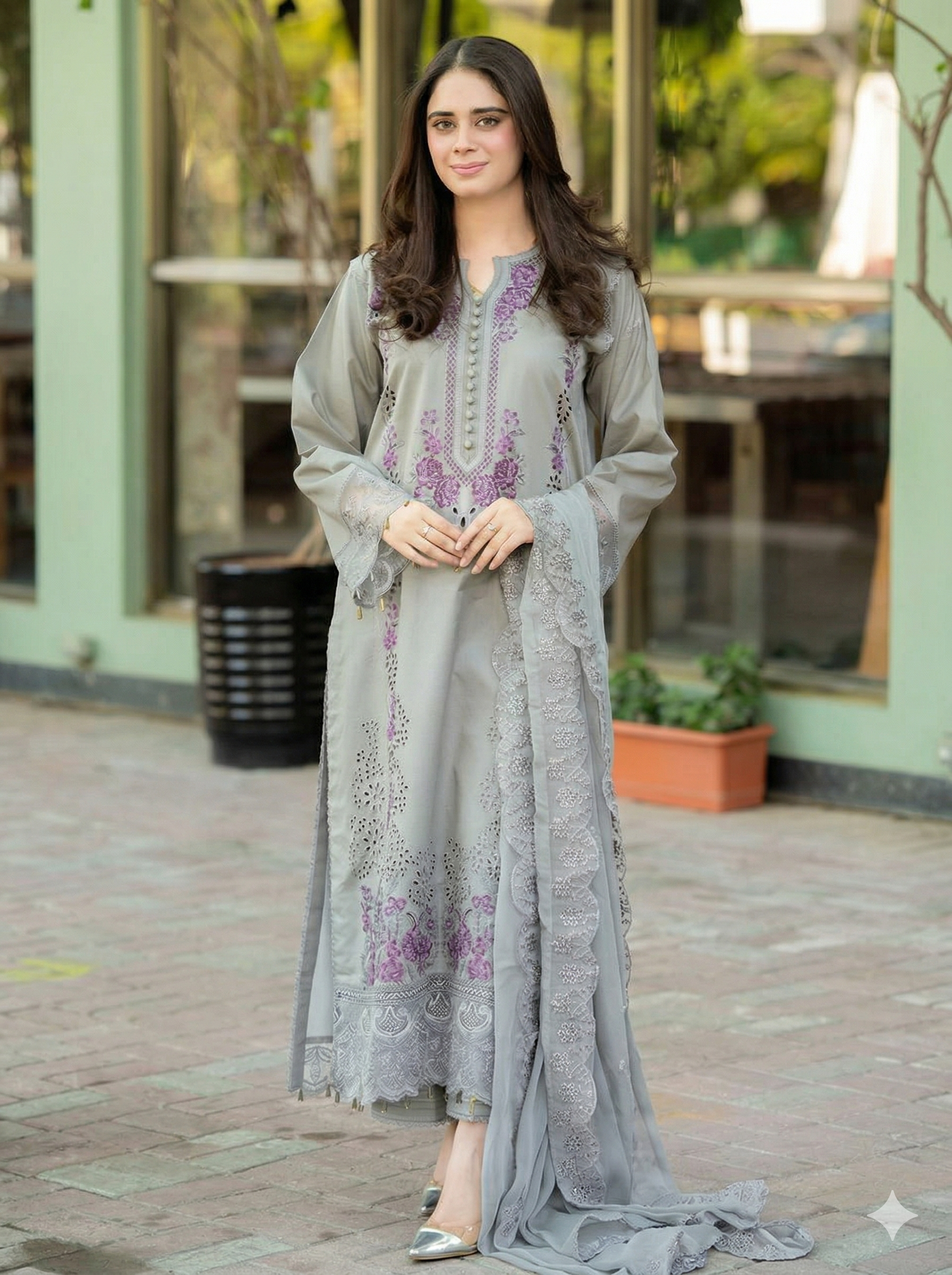 Mushq Lawn Embroidered 3 Piece | MQ131