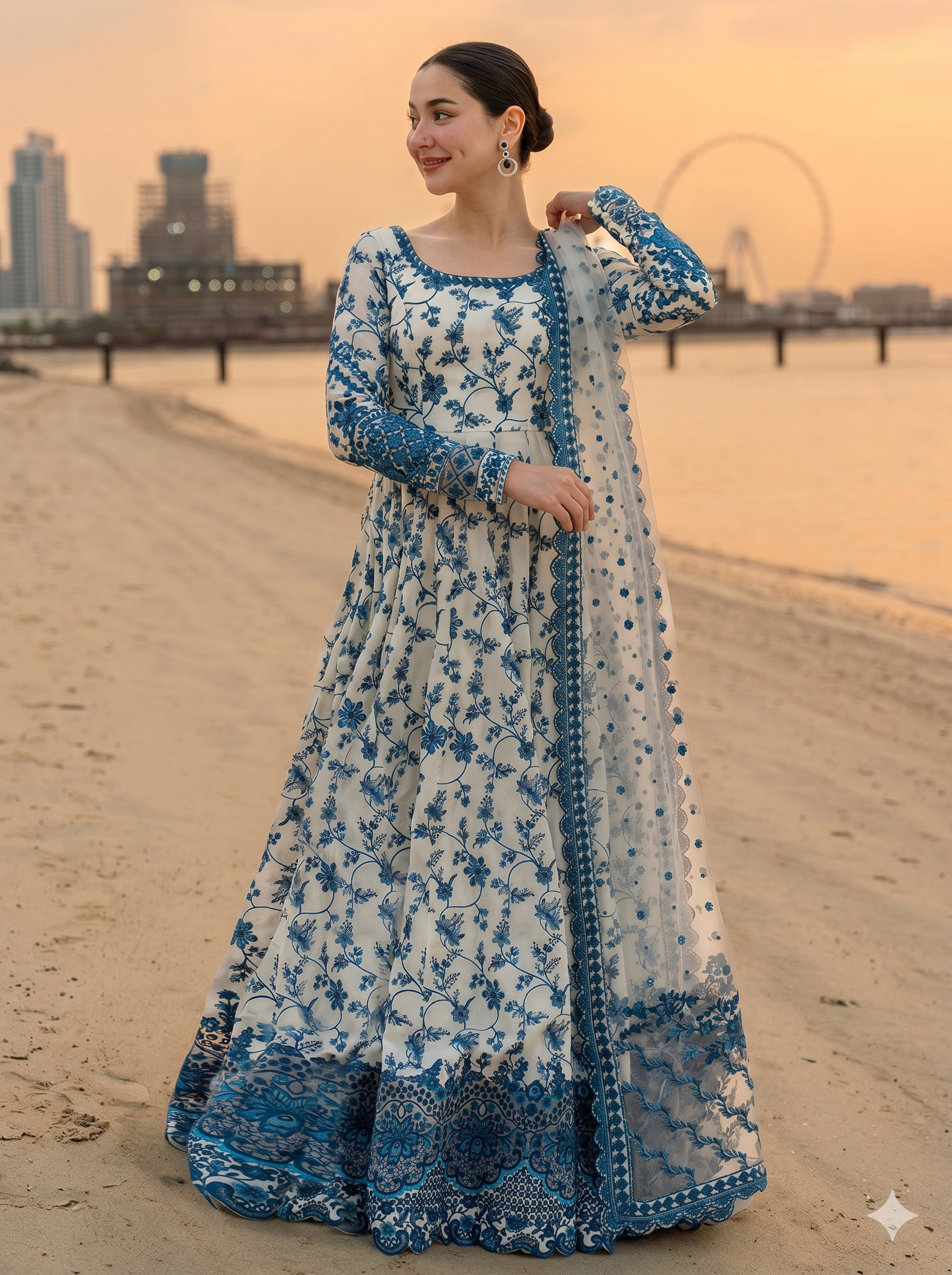 Faiza Saqlain Lawn Embroidered 3 Piece | FS100