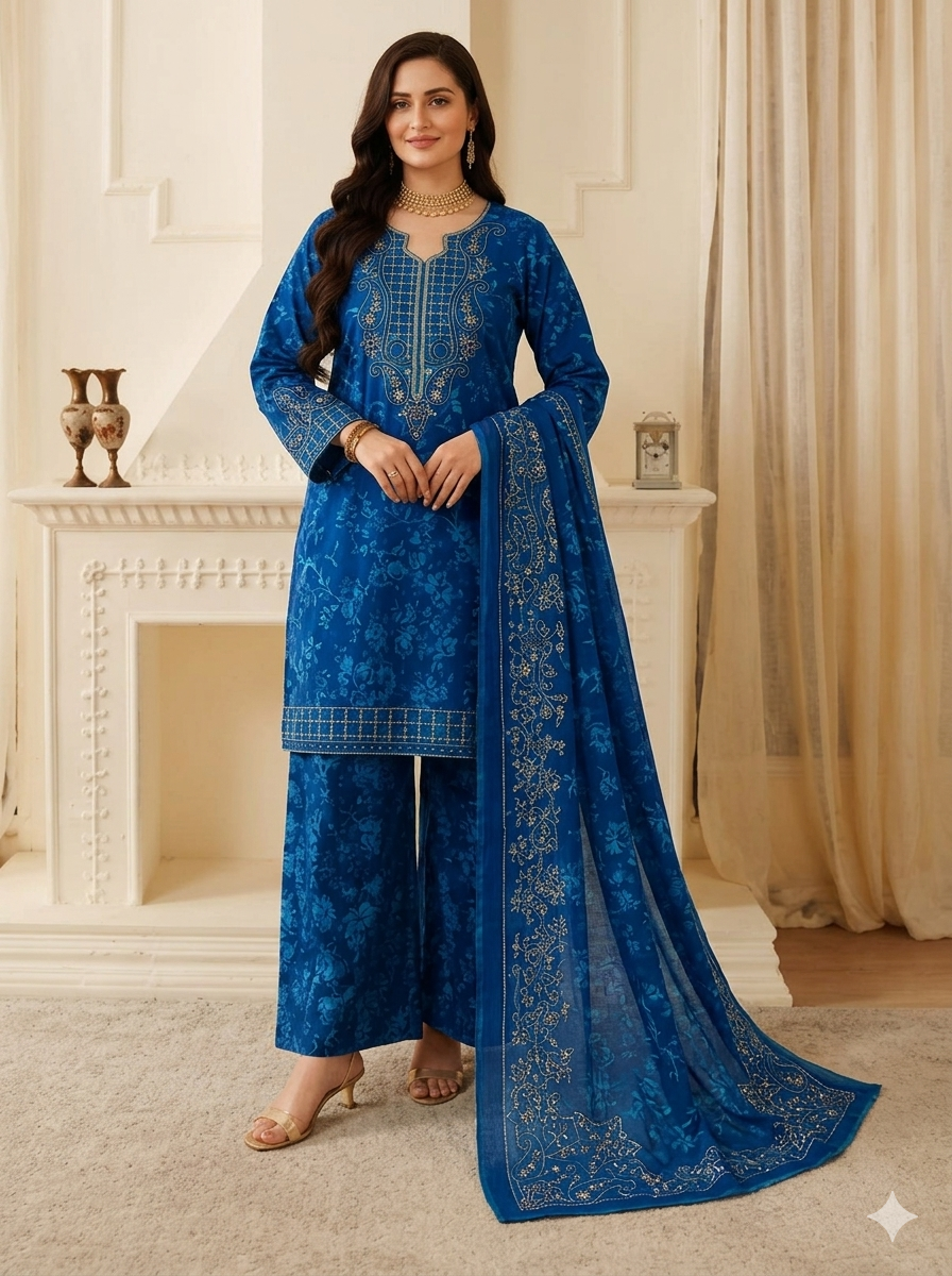 Mohagni Lawn Embroidered 3 Piece | MI114