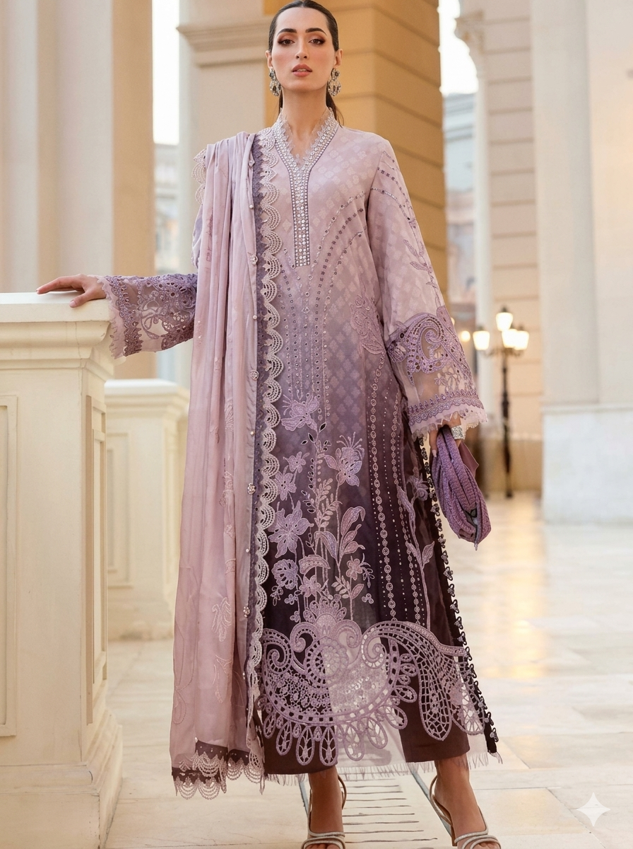 Maria B Lawn Embroidered 3 Piece | MB178