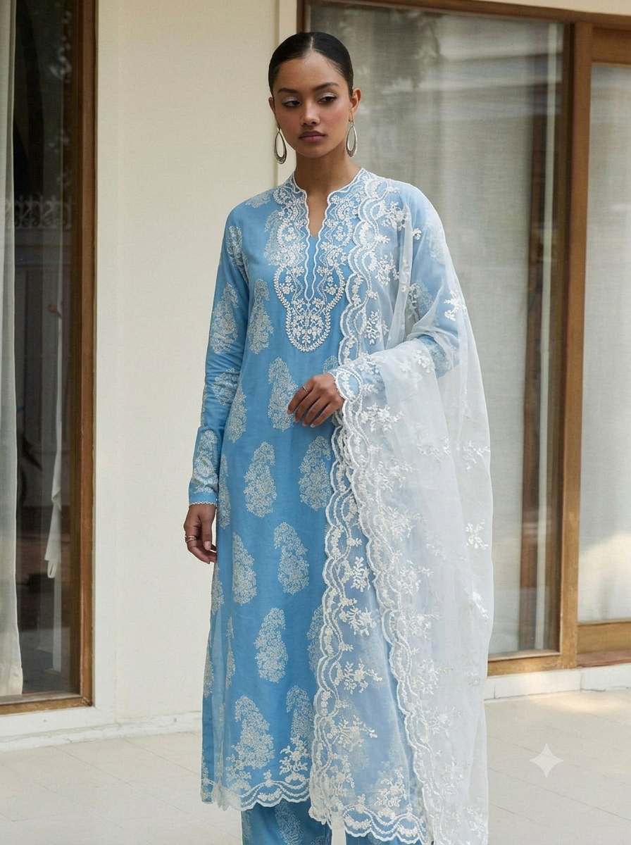 Zara Lawn Embroidered 3 Piece | ZR901