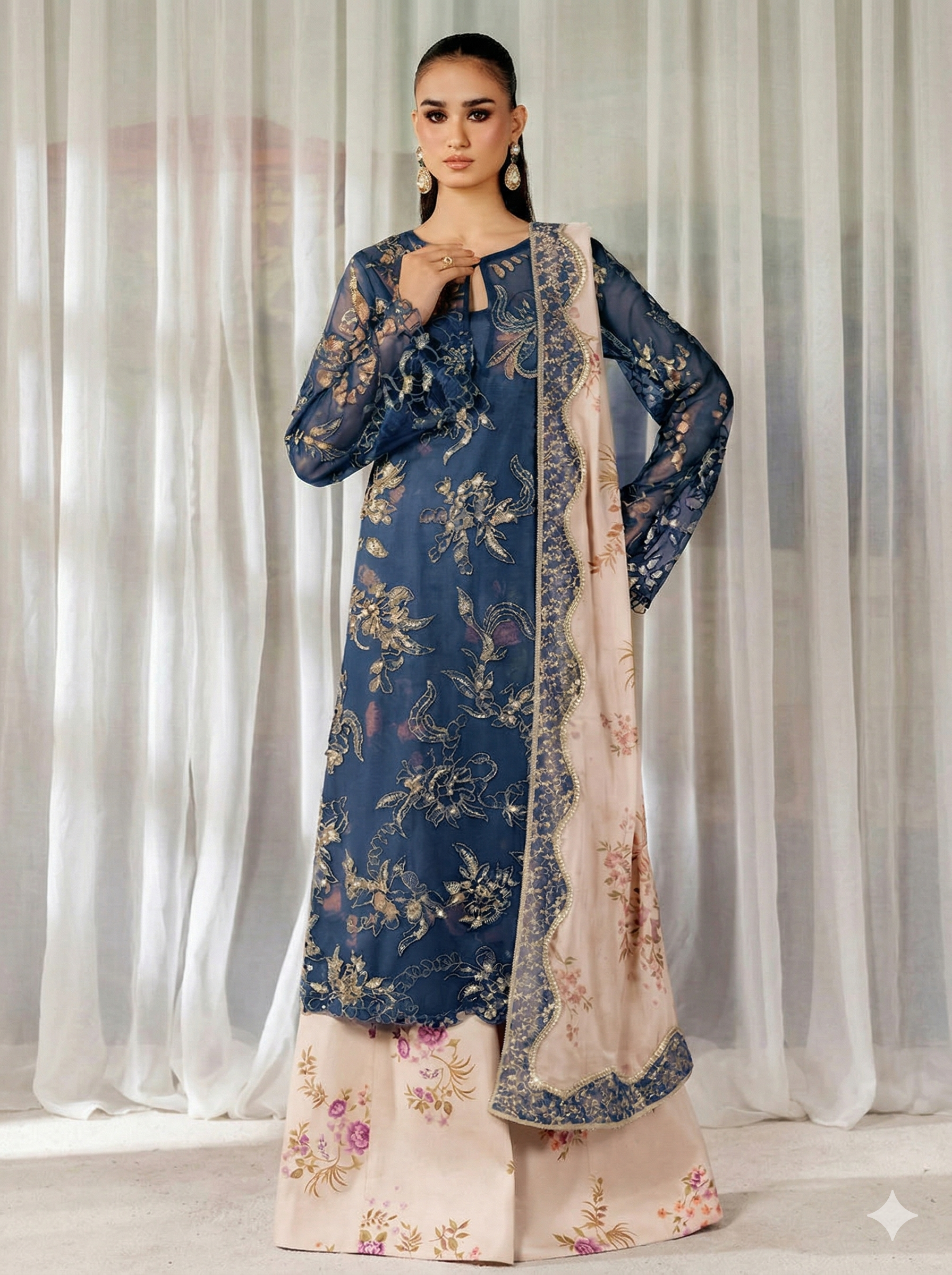 Iznik Lawn Embroidered 3 Piece | IZ119