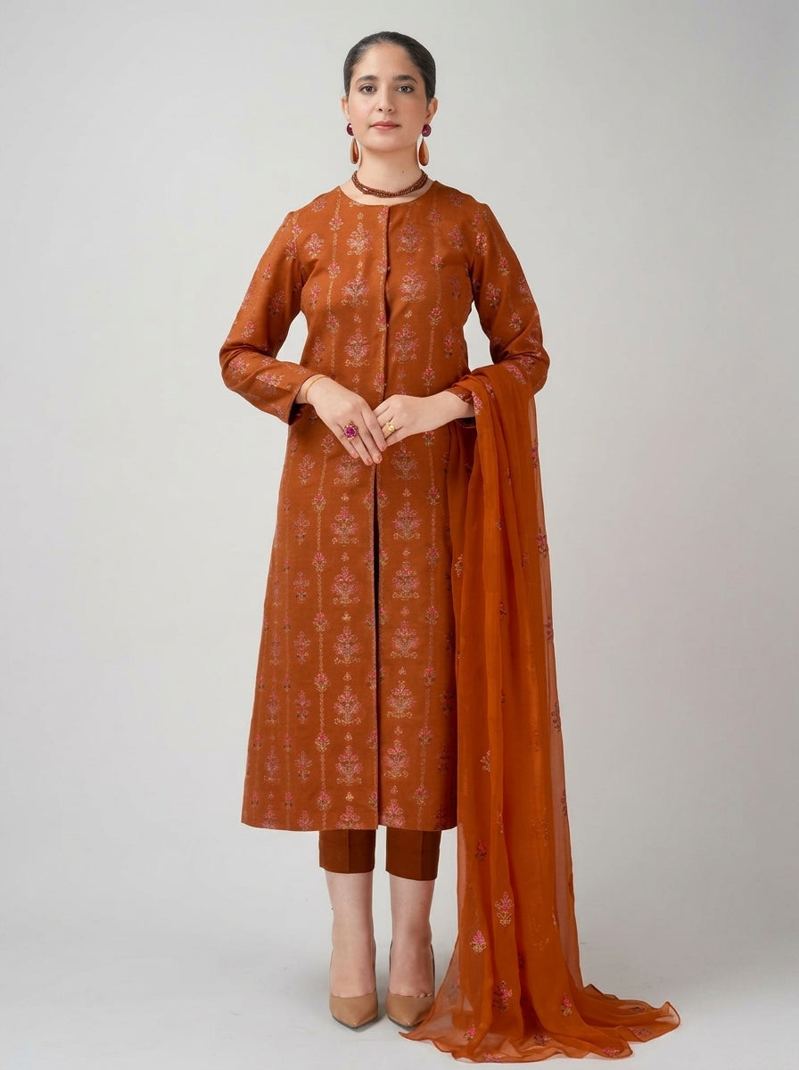 Bareeza Dhanak Embroidered 3 Piece | BA304