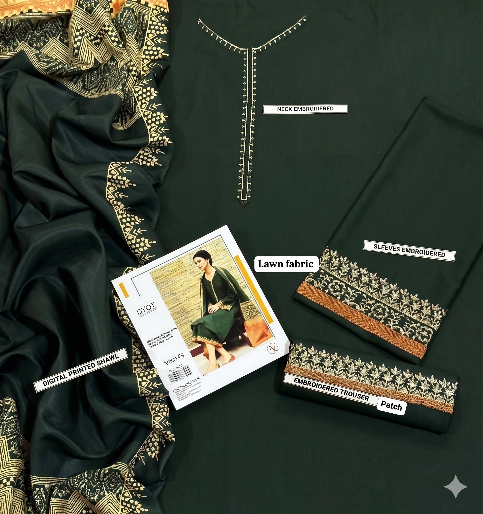 Urge Lawn Embroidered 3 Piece | UG137