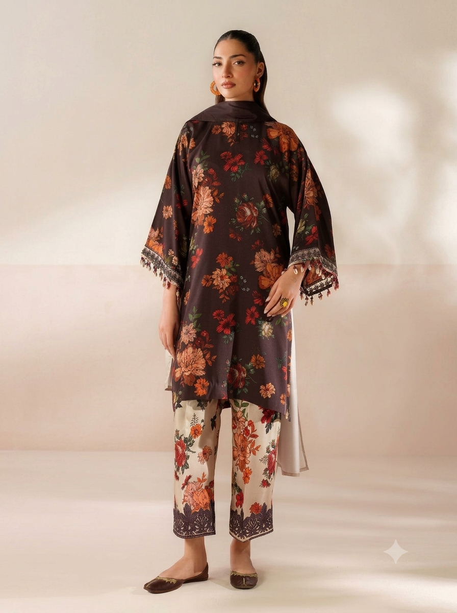 Baroque Lawn Digital Printed 3 Piece | BQ136