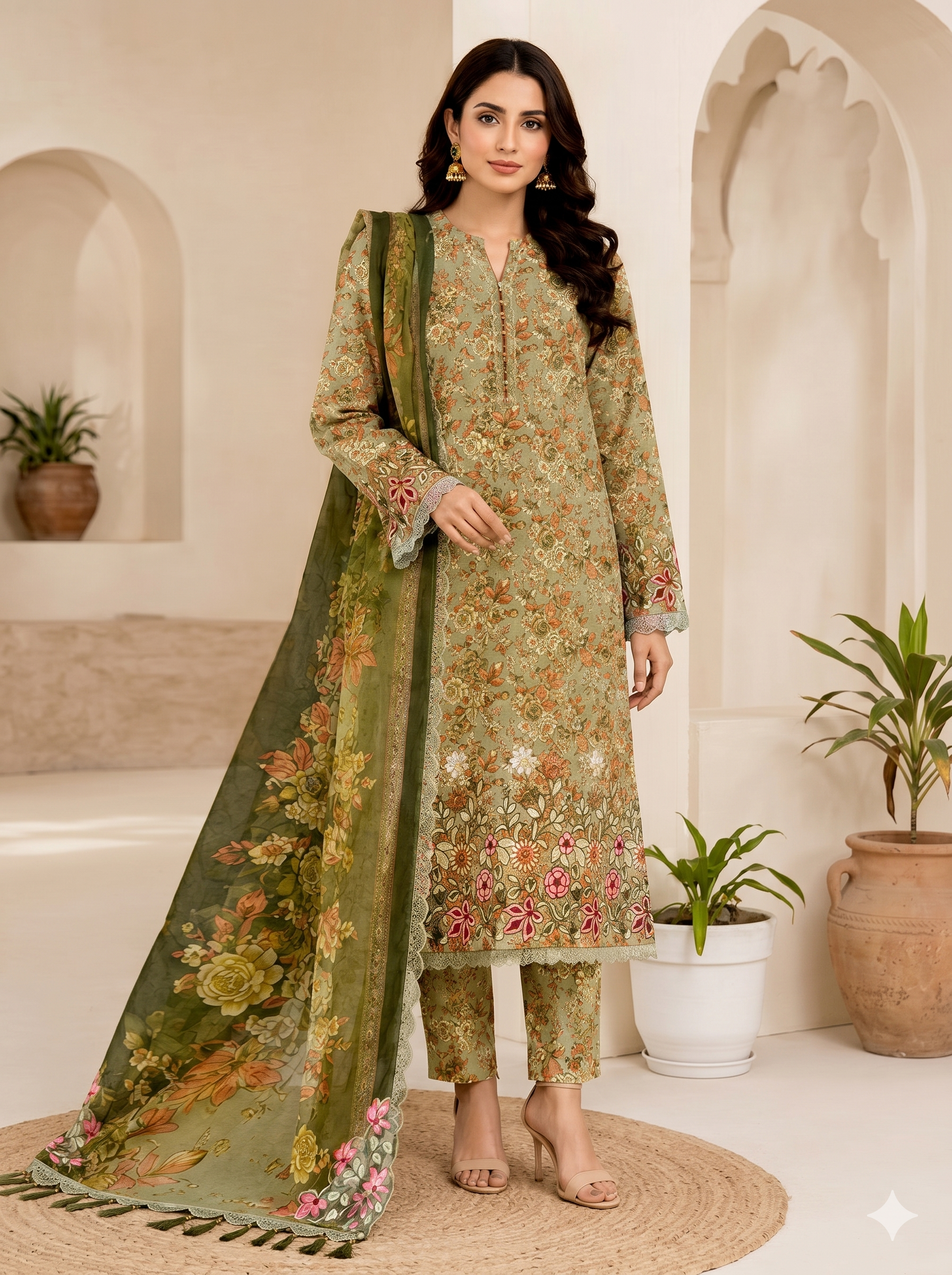 Jazmin Lawn Embroidered 3 Piece | JZ119