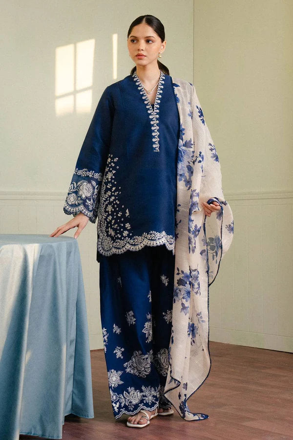 Zara Dhanak Embroidered 3 Piece | ZR101