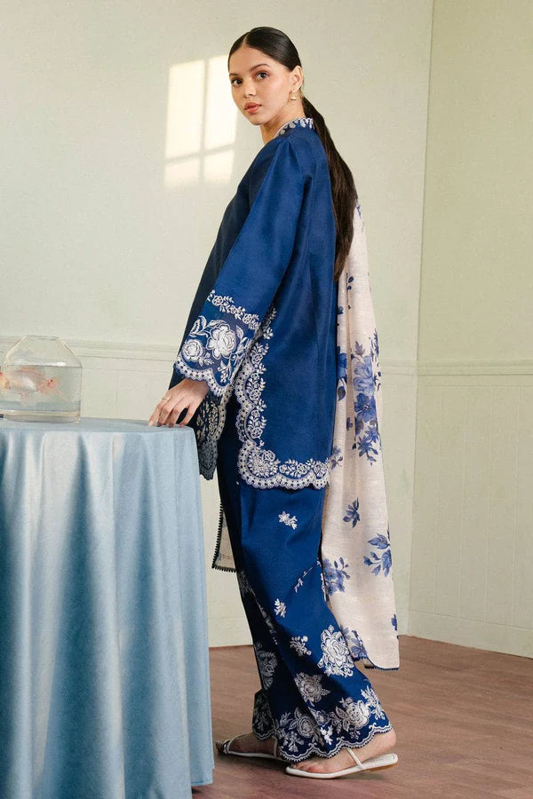 Zara Dhanak Embroidered 3 Piece | ZR101