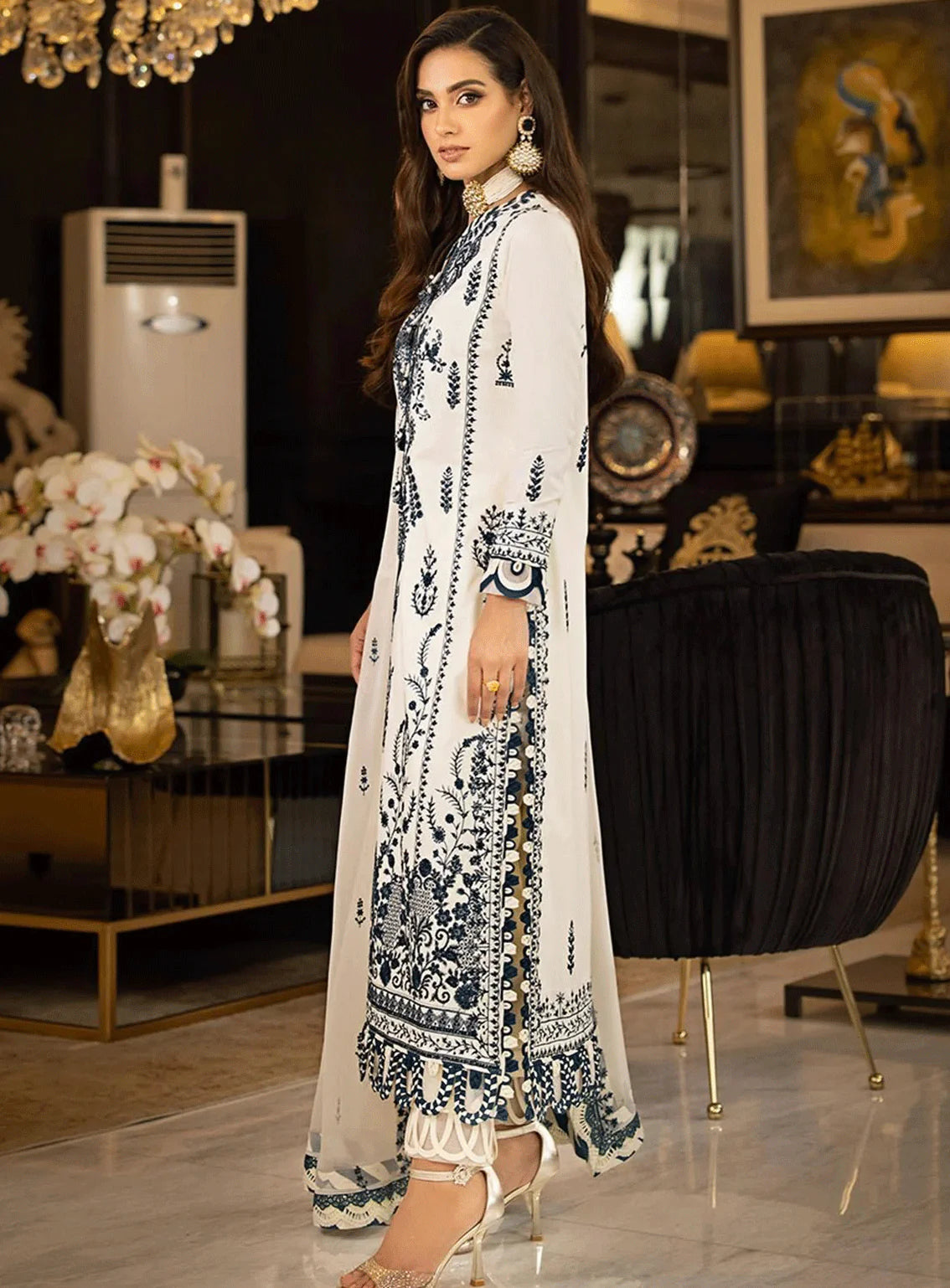 Asim Jofa Fancy Wedding Chiffon 3 Piece | AJ101