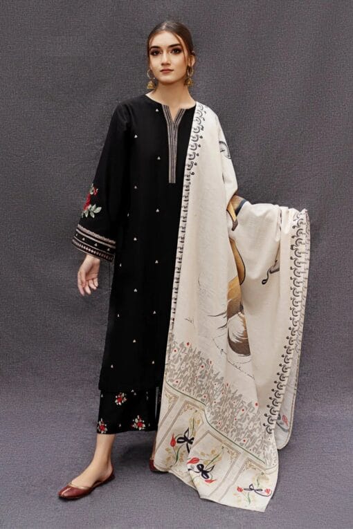Aisling Dhanak Embroidered 3 Piece | AL103