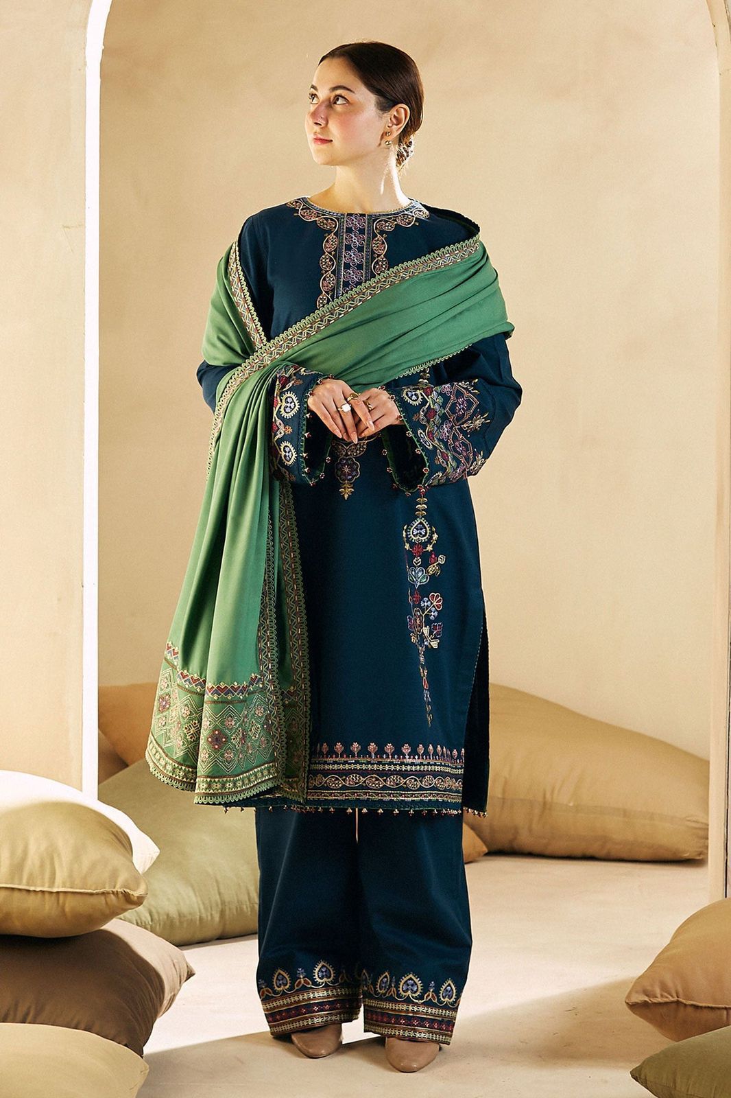 Zara Dhanak Embroidered 3 Piece | ZR103