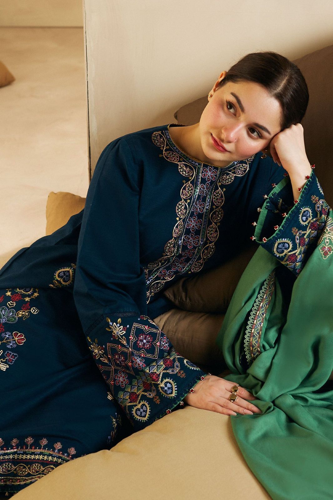 Zara Dhanak Embroidered 3 Piece | ZR103