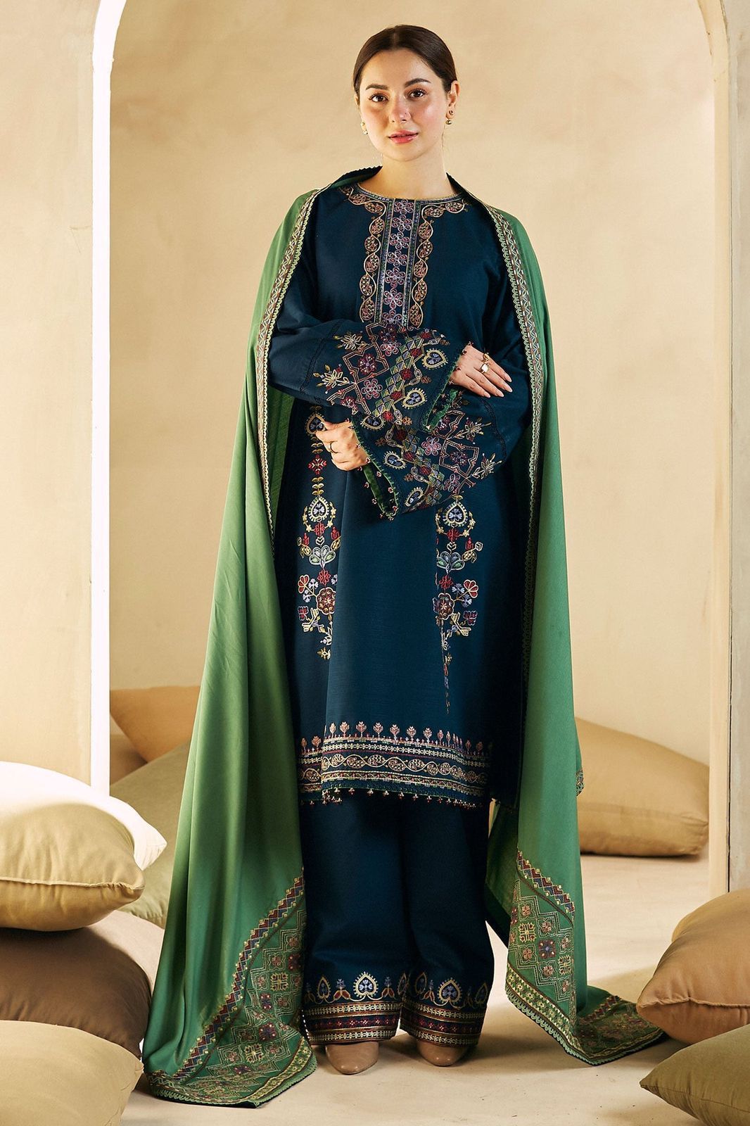Zara Dhanak Embroidered 3 Piece | ZR103